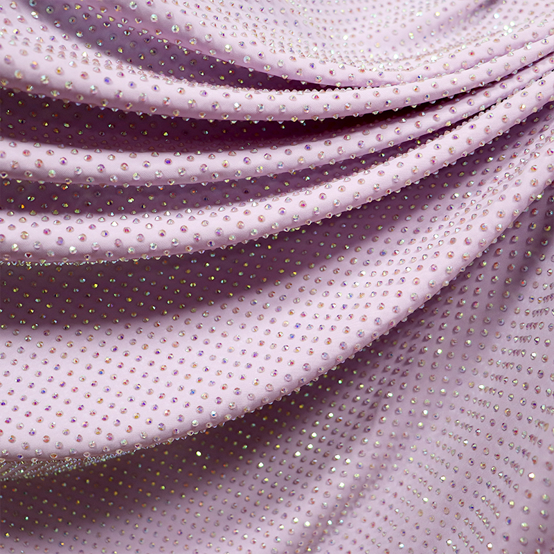 SS10 Meteorite AB Rhinestone Fabric Manufacturer