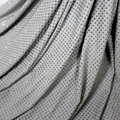 SS10 Transparent Grey Crystal Fabric Factory
