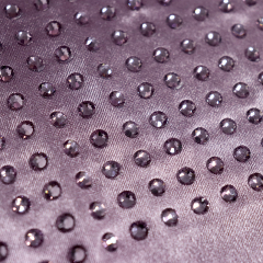 SS20 250g Light Purple Rhinestone Satin Fabric Exporter