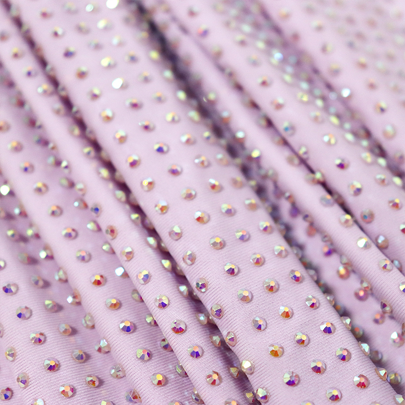 SS10 Meteorite AB Rhinestone Fabric Manufacturer