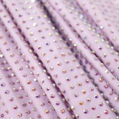SS10 Meteorite AB Rhinestone Fabric Manufacturer