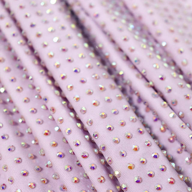 SS10 Meteorite AB Rhinestone Fabric Manufacturer