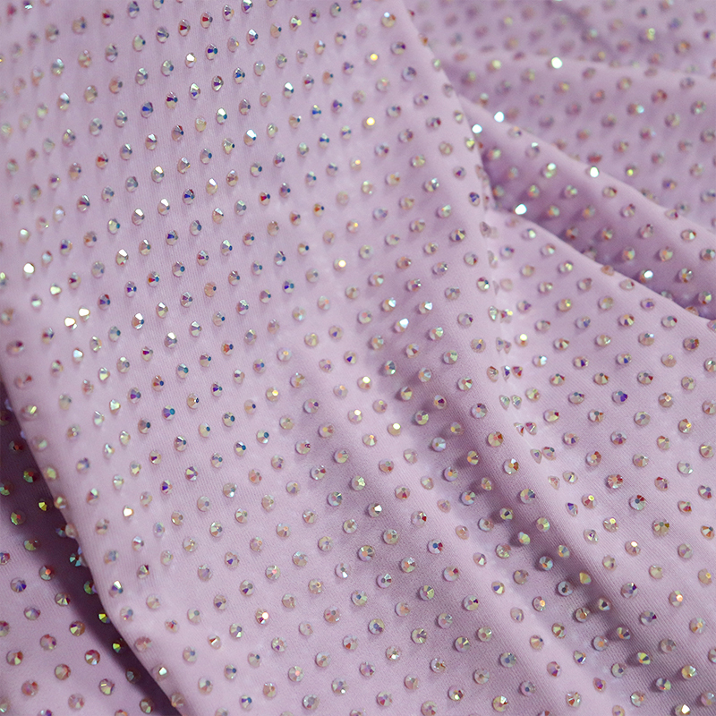 SS10 Meteorite AB Rhinestone Fabric Manufacturer