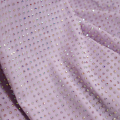SS10 Meteorite AB Rhinestone Fabric Manufacturer