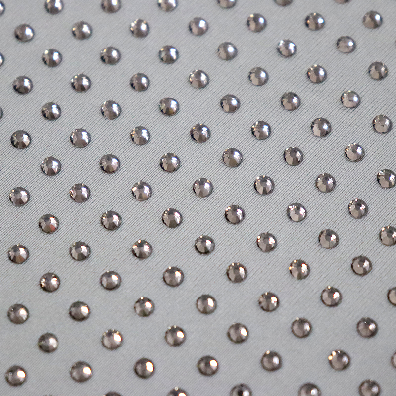 SS10 Transparent Grey Crystal Fabric Factory