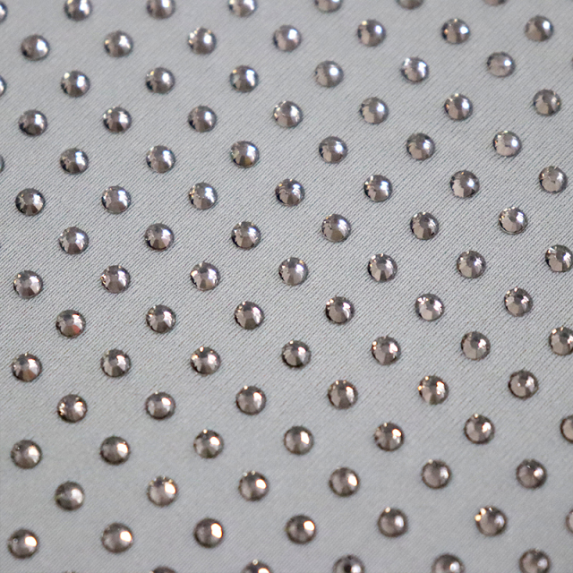 SS10 Transparent Grey Crystal Fabric Factory