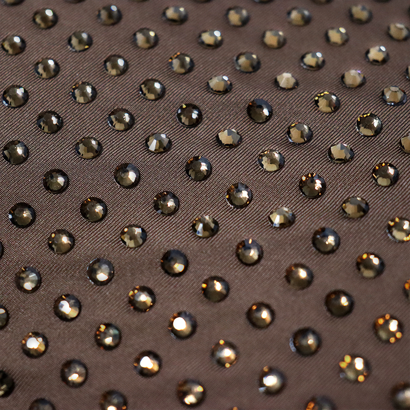 SS20 180g Smoked Yellow Crystal Fabric Custom