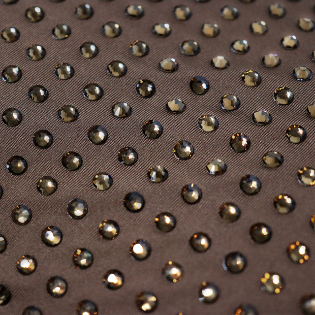 SS20 180g Smoked Yellow Crystal Fabric Custom