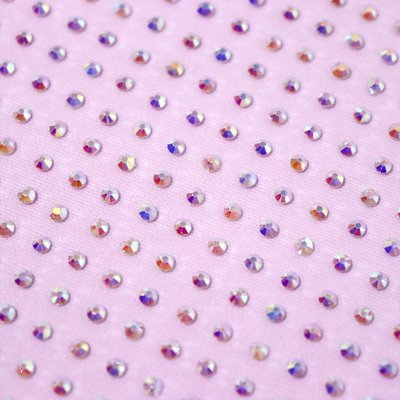 SS10 Meteorite AB Rhinestone Fabric Manufacturer