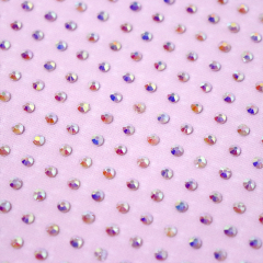SS10 Meteorite AB Rhinestone Fabric Manufacturer
