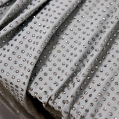 SS10 Transparent Grey Crystal Fabric Factory