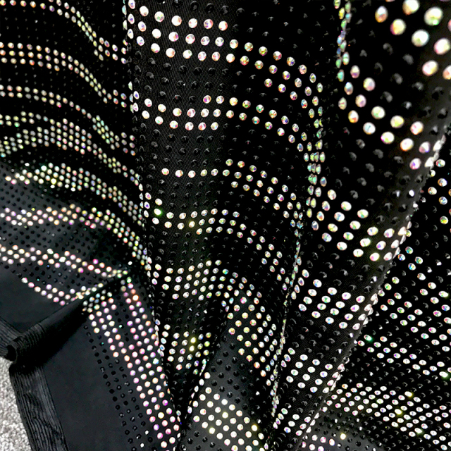 SS10 Zebra Pattern Mix Color Crystal Fabric Manufacturer