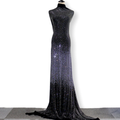 SS10 Gradient Color Rhinestone Fabric Custom