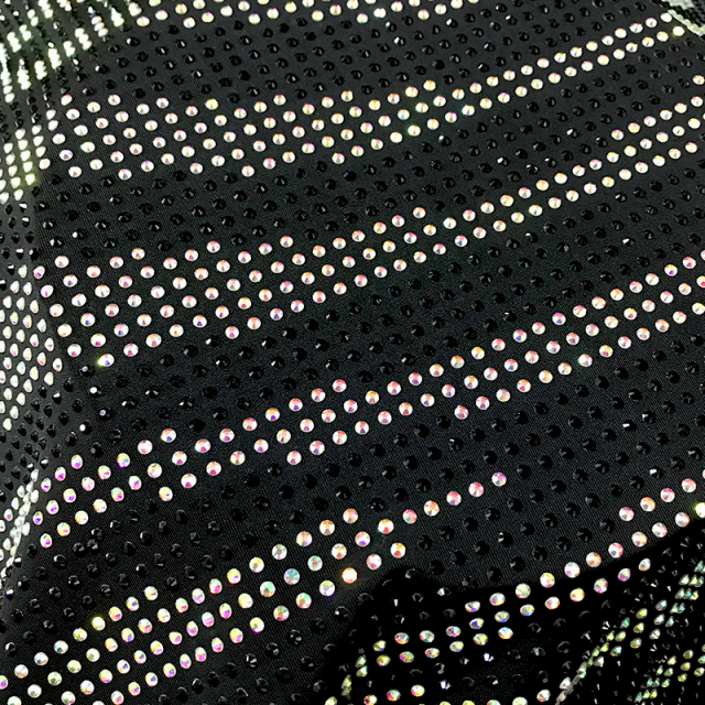 SS10 Zebra Pattern Mix Color Crystal Fabric Manufacturer
