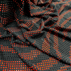 SS10 Zebra Pattern Mix Color Rhinestone Fabric Factory