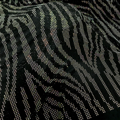 SS10 Zebra Pattern Mix Color Crystal Fabric Manufacturer