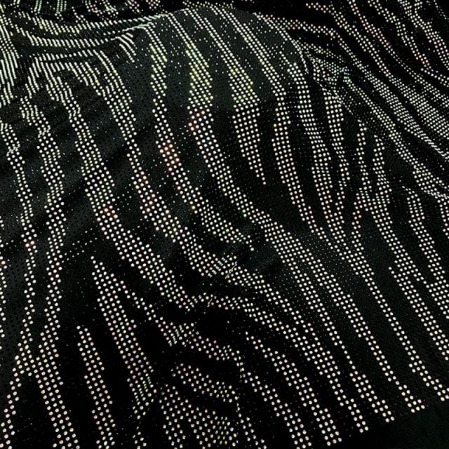 SS10 Zebra Pattern Mix Color Crystal Fabric Manufacturer