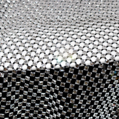 4*4mm Square Glass Black Rhinestone Mesh Fabric Wholesale