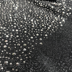 Randomly Mix 3 Different Sizes Black Rhinestone Lurex Fabric Factory