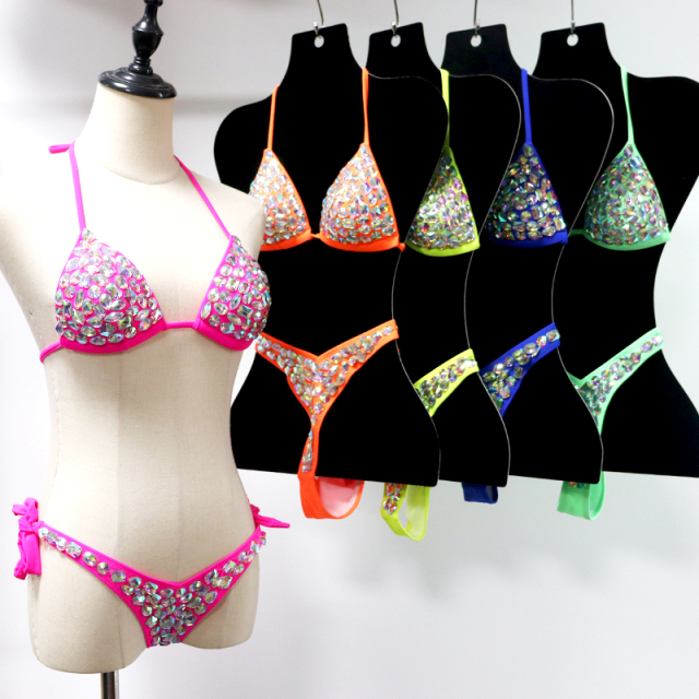 Luxury Hand Sewn Rhinestone Bikini Set Wholesale