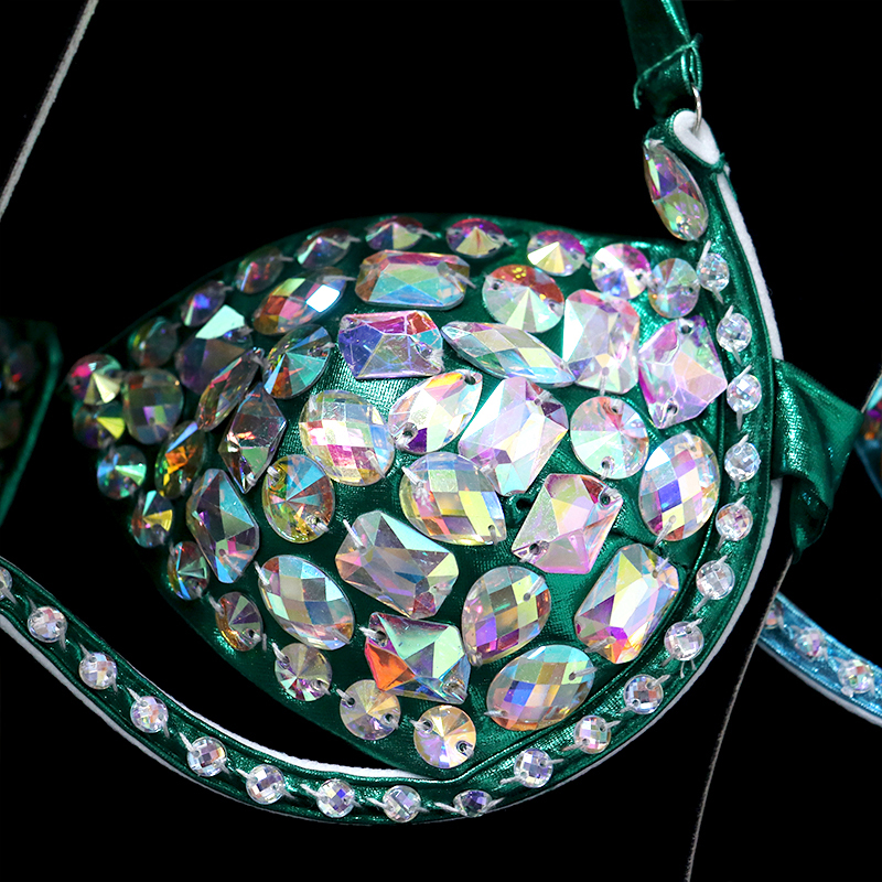 Blink Gold Hand Sewn Rhinestone Bathing Suit Supplier
