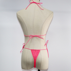 Sparkling Plastic Crystal Mesh Bikini Set Factory