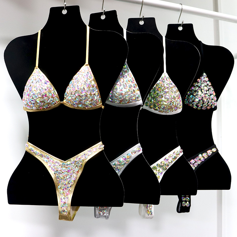 Luxury Hand Sewn Rhinestone Bikini Set Wholesale