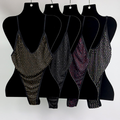 Blink Gold Rhinestone Hollow Out Beach Swimwear Manufacturer