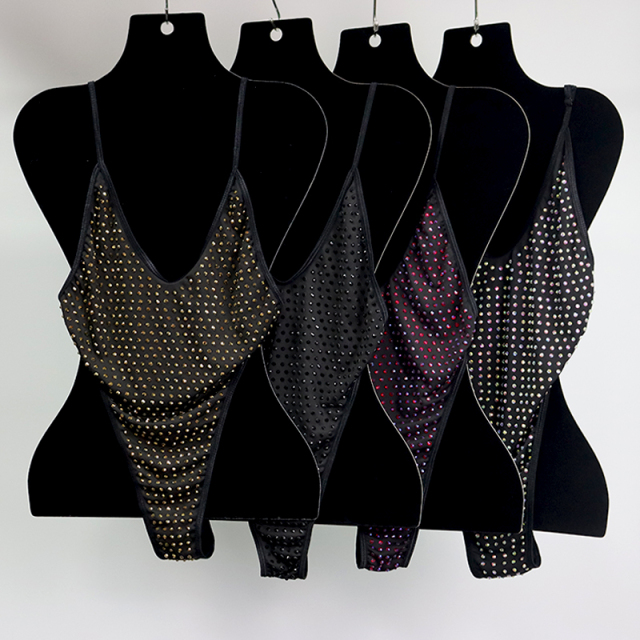 Blink Gold Rhinestone Hollow Out Beach Swimwear Manufacturer