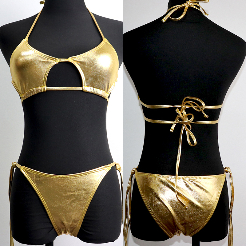 Star Shape Metallic Two Pieces Bikini Wholesale