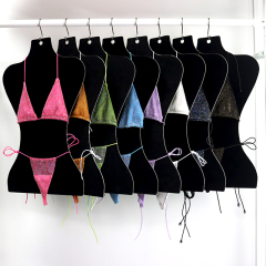 Crystal Plastic Net Triangle Bikini Swimwear Manufacturer