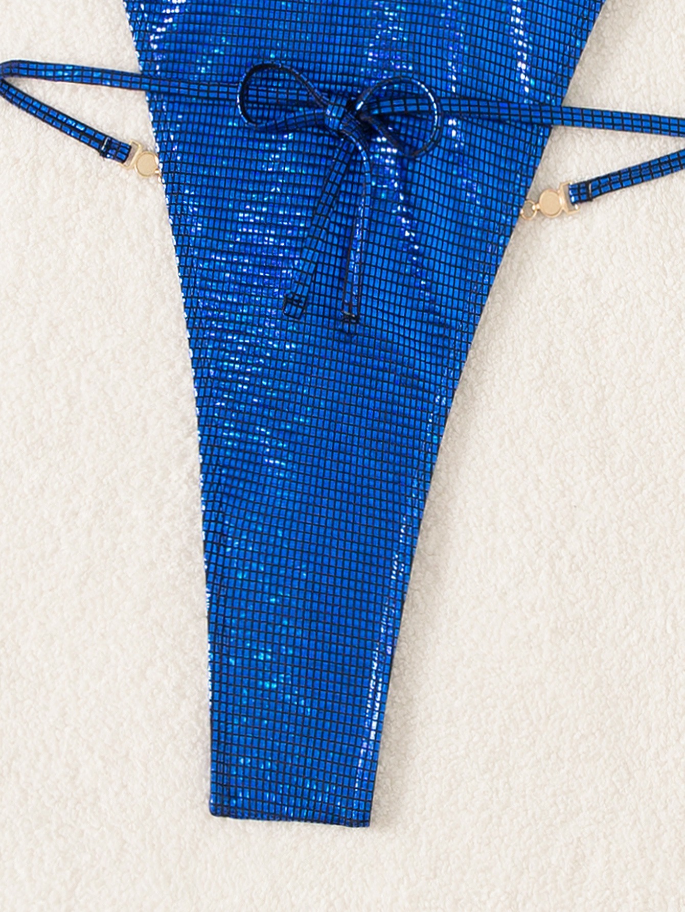 Metallic Chain Decor Thong Swimsuit Swimwear Manufacturer