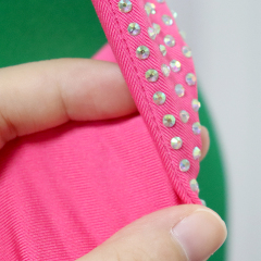 One Piece Pink Hollow Out Crystal Swimwear Supplier
