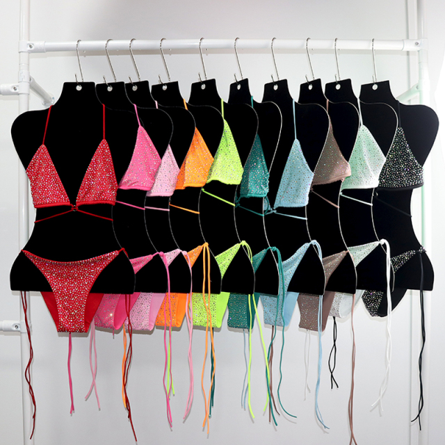 Bedazzled Red Crystal Bathing Suit Manufacturer
