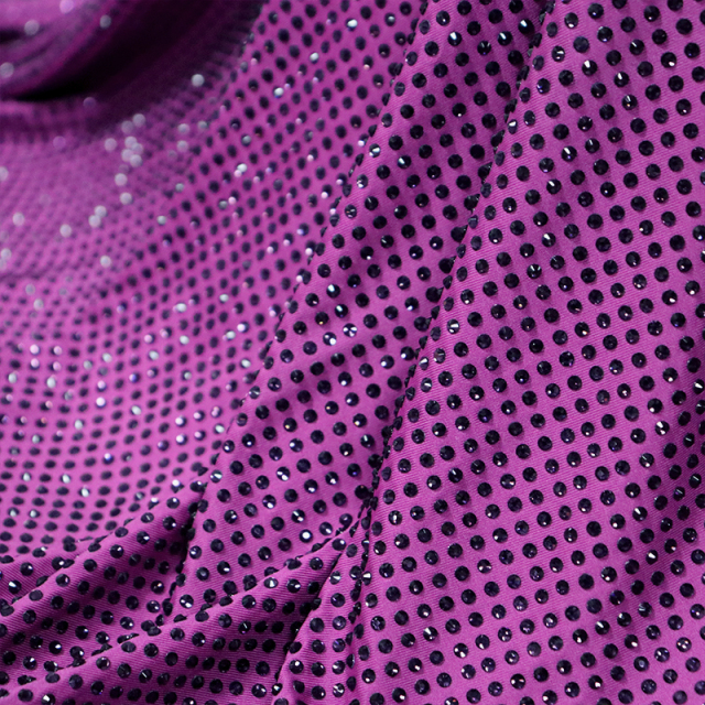 SS10 Purple Hotfix Rhinestone Fabric Manufacturer