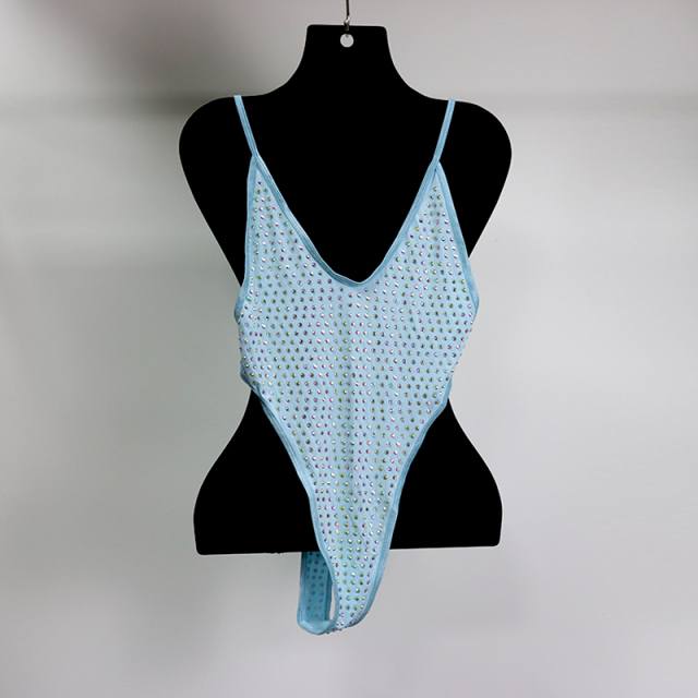 Blink Gold Rhinestone Hollow Out Beach Swimwear Manufacturer