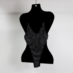 Blink Gold Rhinestone Hollow Out Beach Swimwear Manufacturer