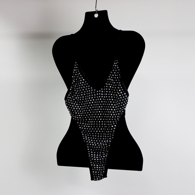 Blink Gold Rhinestone Hollow Out Beach Swimwear Manufacturer