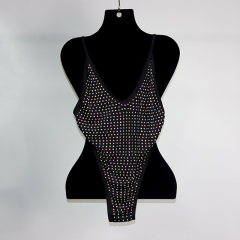Blink Gold Rhinestone Hollow Out Beach Swimwear Manufacturer