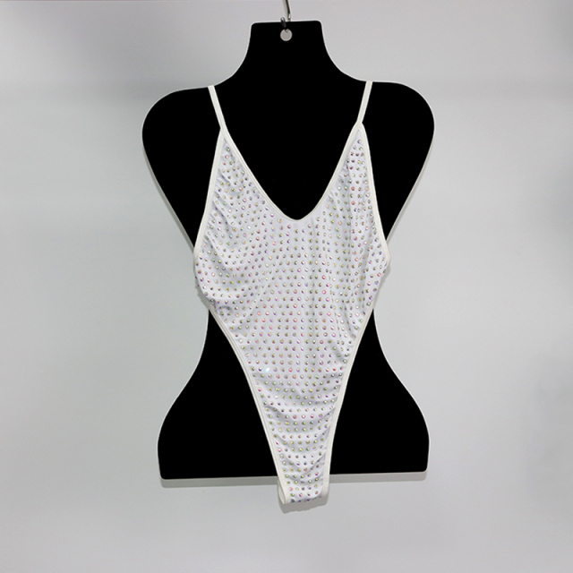 Luxury White Diamond Beachwear Swimsuit Wholesale