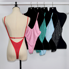 Blink Gold Rhinestone Hollow Out Beach Swimwear Manufacturer