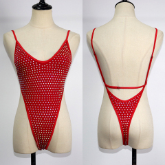 Blink Gold Rhinestone Hollow Out Beach Swimwear Manufacturer