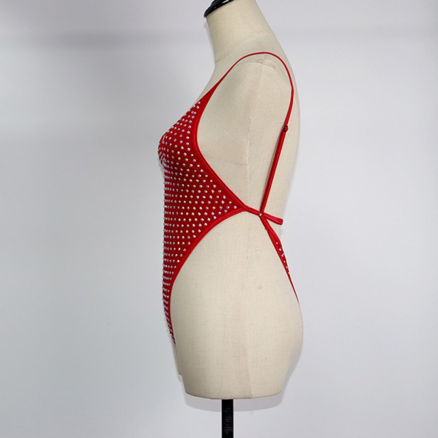 Blink Gold Rhinestone Hollow Out Beach Swimwear Manufacturer