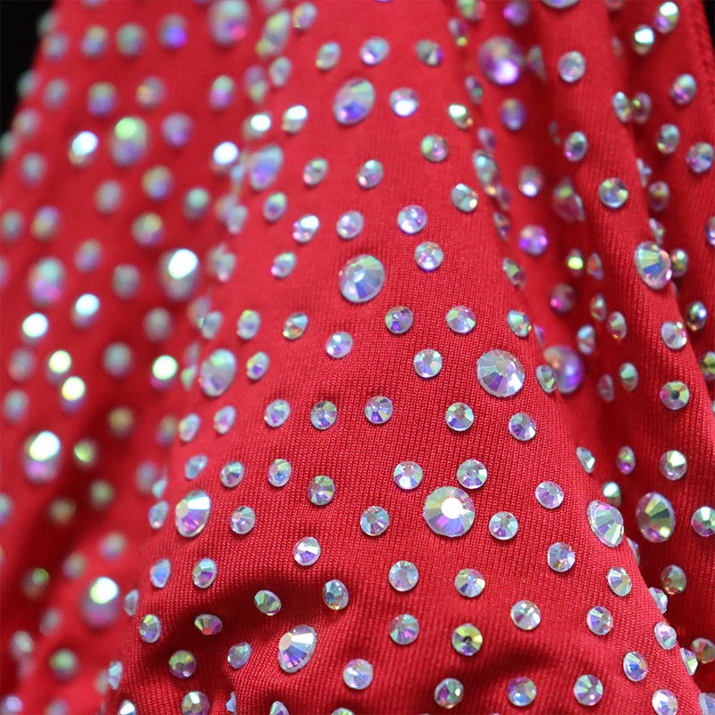 Shiny Pink Two Pieces Diamond Swimwear Exporter