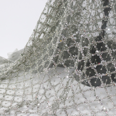 Sequin Pearl Beaded Tulle Net Fabric Factory