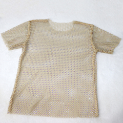 Sparkle Beige Crystal Mesh T Shirts Exporter