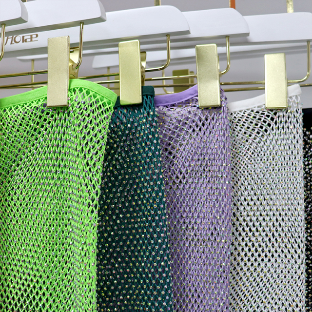 Shiny Diamante Mesh Pencil Mini Skirt Supplier