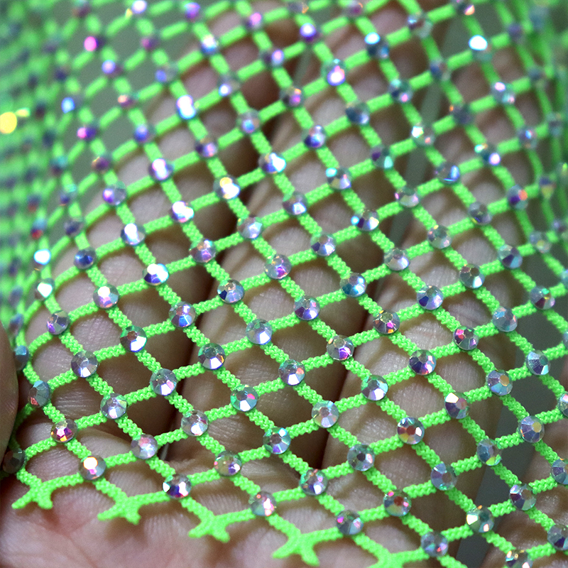 Shiny Halter Neck Rhinestone Mesh Crop Top Factory