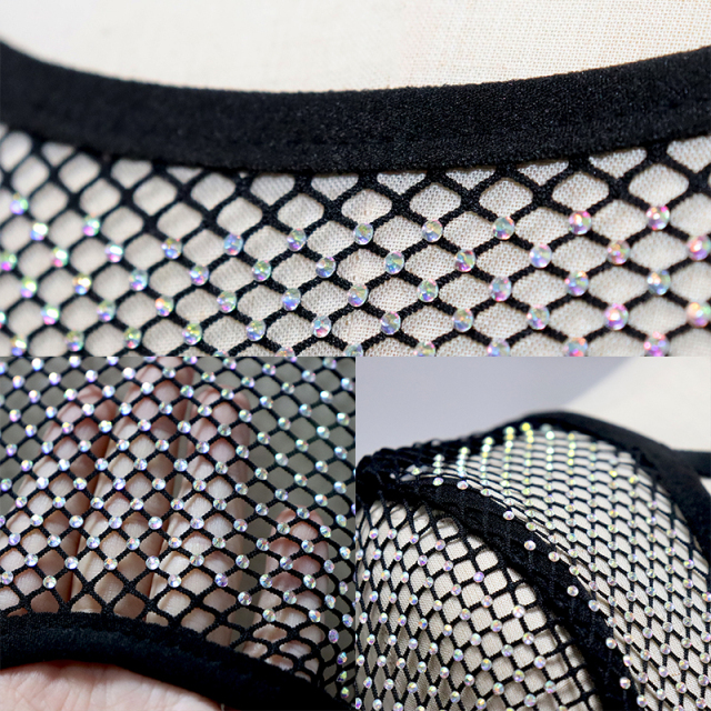 Beauty Back Diamante Mesh Crop Top Manufacturer