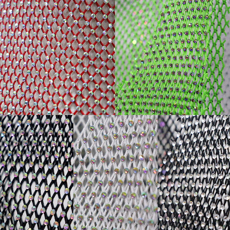 Red Rhinestone Net Mini Tank Dress Supplier